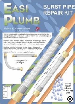 EASI PLUMB 1/2" C X C FLEXIBLE BURST PIPE CONNECTOR