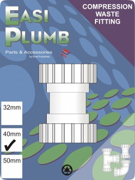 EASIPLUMB 1 1/2" 40MM STRAIGHT COUPLING