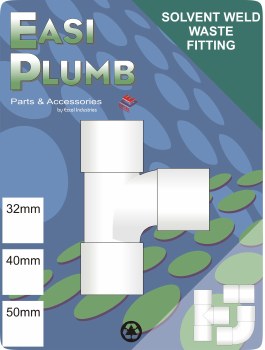 EASI PLUMB 40MM X 90 TEE