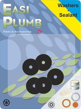 EASI PLUMB 5PIECE 1/2" FLAT TAP WASHER