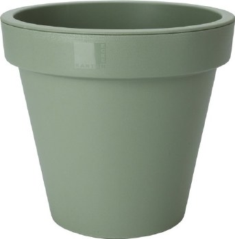 EK 25CM GREEN FLOWER POT - ROUND