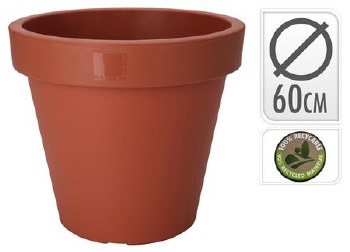 EK ROUND FLOWER POT 60CM - TERRACOTTA