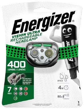 ENERGIZER VISION ULTRA RECHARGEABLE HEADLAMP 400 LUMENS