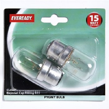 EVEREADY CLEAR PYGMY LAMP BC 15W