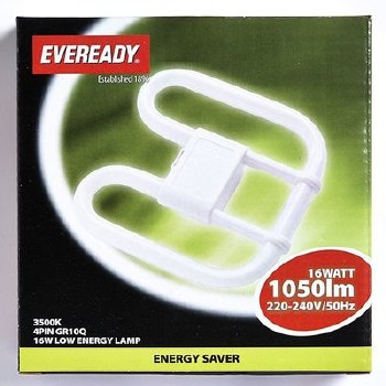 EVEREADY WHITE (COL3500K) 2D 16W 4 PIN