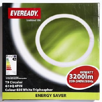 EVEREADY WHITE (COL835) T9 60W CIRCULAR FLOURESCENT TUBE