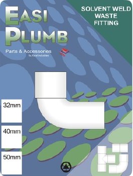 Easi Plumb 40mm White Waste M x F Knuckle Elbow