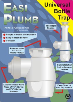 EASIPLUMB UNIVERSAL BOTTLE TRAP