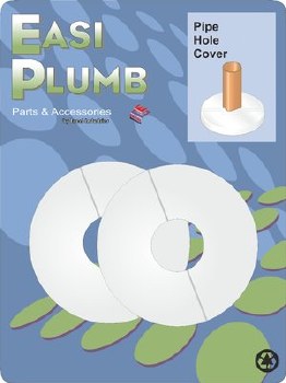 EASI PLUMB 1/2" WHITE PIPE HOLE TRIMS - 2 PACK