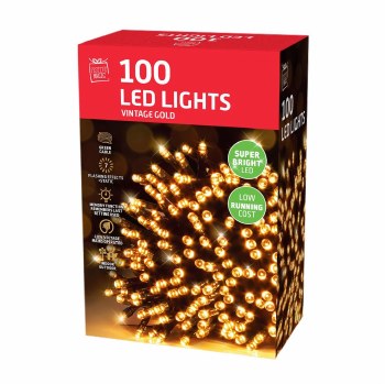 FESTIVE MAGIC 100 LED LIGHTS - VINTAGE GOLD