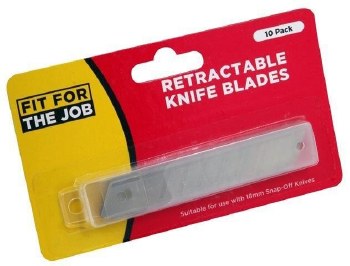 RETRACTABLE KNIFE BLADE 10PK
