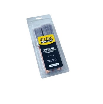 FIT FOR THE JOB DIAMOND PAINT AND VARNISH BRUSH 5PACK