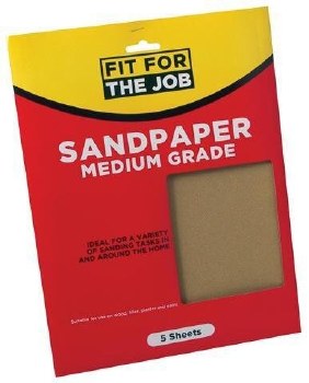 FIT FOR THE JOB MEDIUM SANDPAPER 5PK