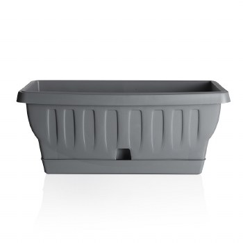 FIORIERA NATURA 50CM TROUGH & TRAY -  GREY