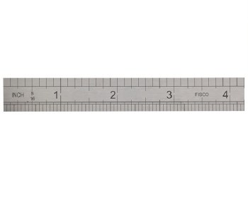 FISCO STAINLESS STEEL RULER 15CM/6IN