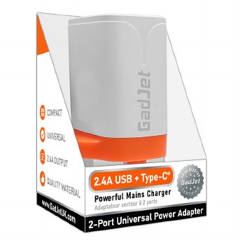 GADJET CHARGER 2 IN 1 USB & TYPE C
