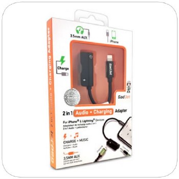 GADGET 2IN1 AUDIO & CHARGER DUAL ADAPTER