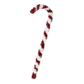 GIANT TINSEL CANDY CANE 120CM