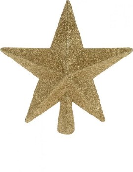 GOLD CHRISTMAS TREE STAR 20CM