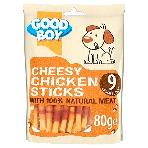 GOOD BOY CHEESY CHICKEN STICKS WITH 100 NATURAL MEAT - 80G