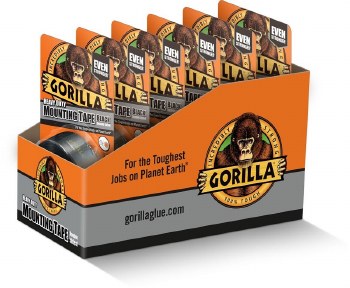 GORILLA 1.5M BLACK MOUNTING TAPE