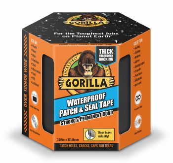 GORILLA WATERPROOF PATCH & SEAL TAPE 3 MTR BLACK