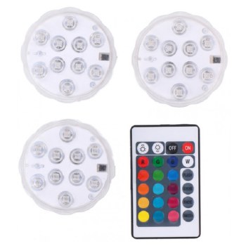 GRUNDIG 3 PACK OF LED  MULTICOLOUR LIGHTS WITH REMOTE