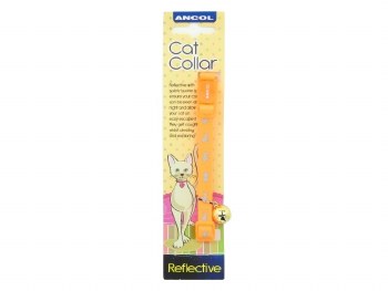 ANCOL HI VIS SAFETY CAT COLLAR - ORANGE