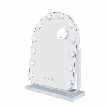 HOLLYWOOD BULB ARCH MIRROR 40CM X 30CM