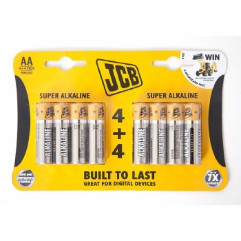 JCB BATTERY SUPER ALKALINE AA - 8 PACK