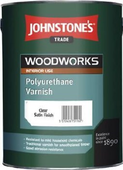 JOHNSTONES TRADE WOODWORKS POLYURETHANE VARNISH CLEAR GLOSS 750ML