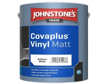 JOHNSTONES TRADE COVAPLUS VINYL MATT 10L BRILLANT WHITE