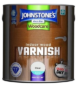 JOHNSTONES WOODCARE INDOOR WOOD VARNISH - CLEAR SATIN 250ML