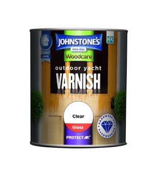 JOHNSTONES WOODCARE OUTDOOR YACHT VARNISH - CLEAR GLOSS 750ML