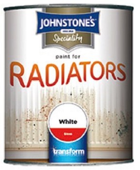 JOHNSTONES SPECIALITY PAINT FOR RADIATORS - WHITE GLOSS 750ML