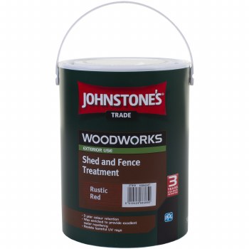 JOHNSTONES WOODWORKS SHED AND FENCE TREATMENT RUSTIC RED 5L