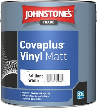 JOHNSTONES COVAPLUS VINYL MATT BRILLIANT WHITE 1L