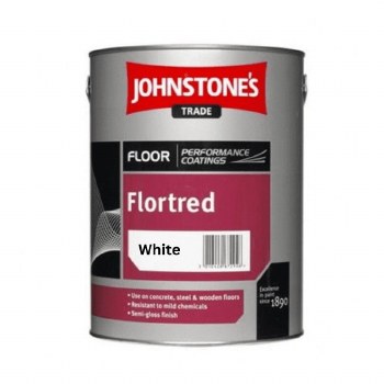 JOHNSTONES TRADE FLORTED FLOOR PAINT - WHITE 5L