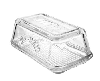 KILNER GLASS  BUTTER DISH WITH LID