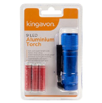 KINGAVON 9 LED ALUMINIUM POCKET TORCH
