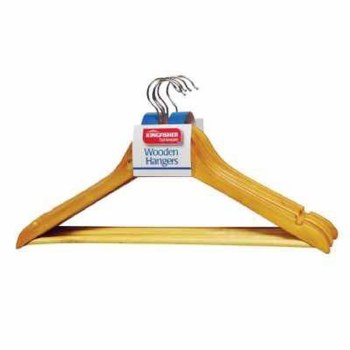 KINGFISHER WOOD CLOTHES HANGER PAK 5