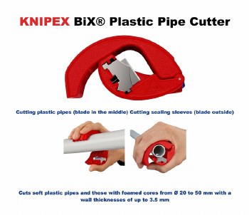 KNIPEX PLASTIC PIPE CUTTER 20MM-50MM