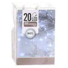 20 COOL WHITE LED BATTERY OPERATED LIGHTS