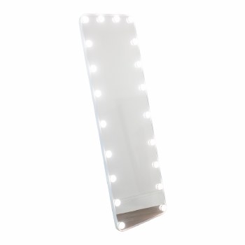 TARA LANE LED BULB MIDENA CHEVAL MIRROR - WHITE 160CM X 50CM