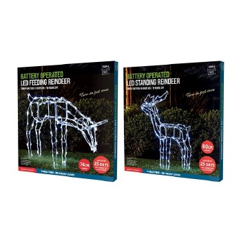 REINDEER LED CHRISTMAS DECORATION ON TIMER