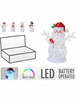 11CM LIGHT UP CHRISTMAS ORNAMENT - ASSORTED