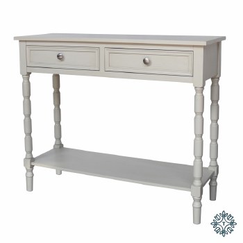 LINCOLN 2 DRW CONSOLE TABLE SUBTLE GREY