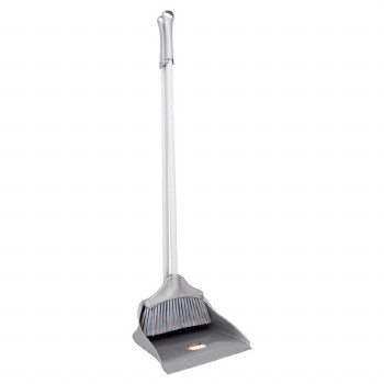 VARIAN SILVER LONG HANDLE DUSTPAN SET