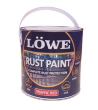 LOWE RUST AND METAL PAINT TRAFFIC RED 2.5L