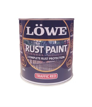 LOWE RUST AND METAL PAINT TRAFFIC RED 1L